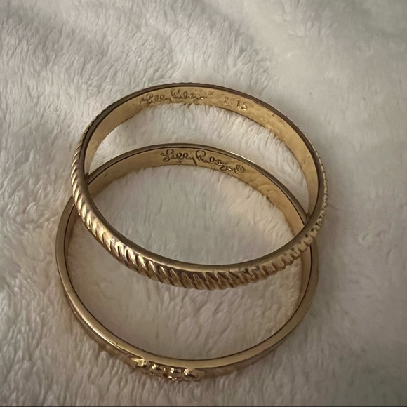 Lilly Pulitzer Gold Bangles Set “In The Jungle” - Picture 14 of 15